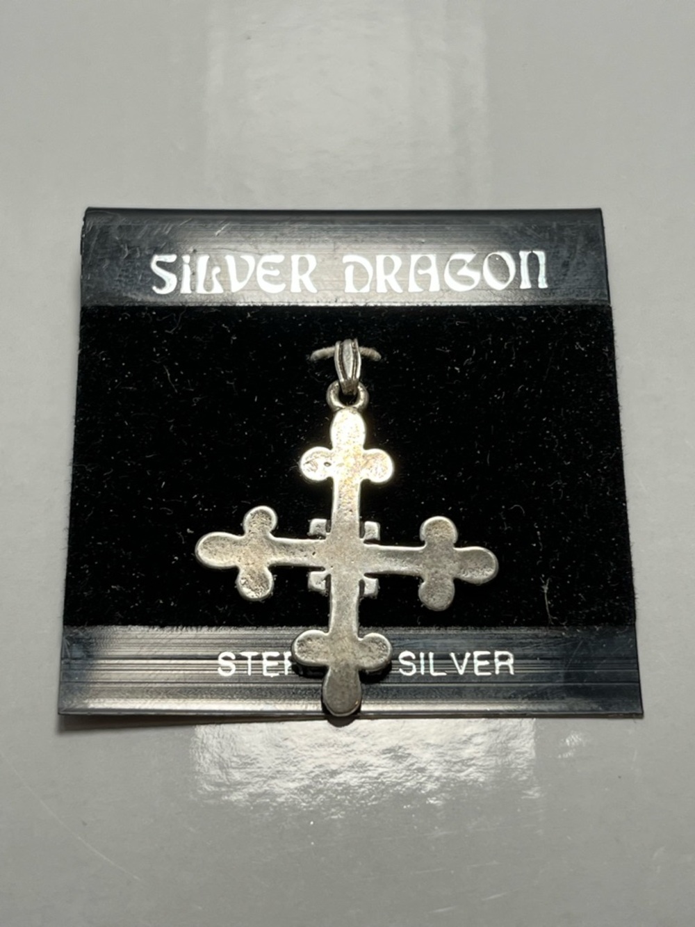 Unisex Sterling Silver Cross Pendant - Silver